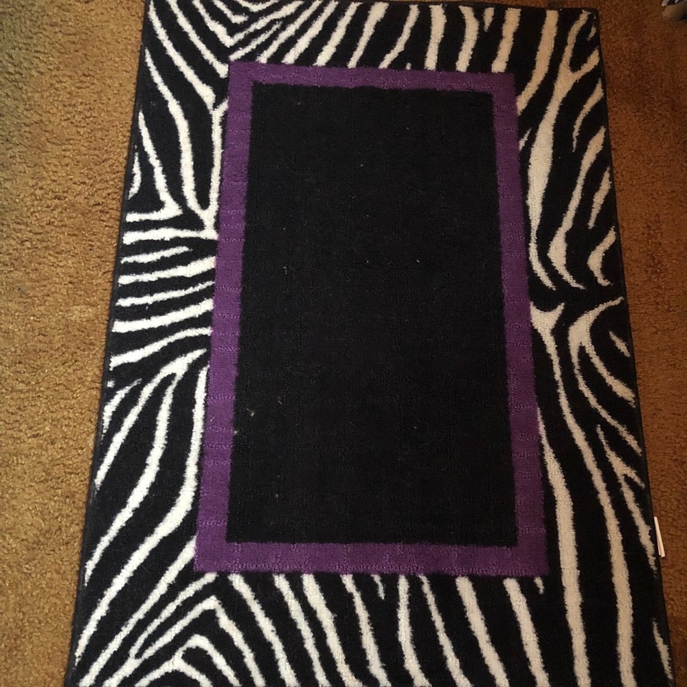 Zebra area rug